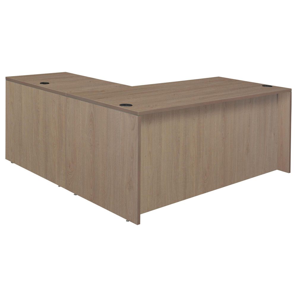 Regency Global Sourcing Legacy 71" L-Shaped Desk with Double Full Pedestal Drawer Unit in Noble Oak, , large