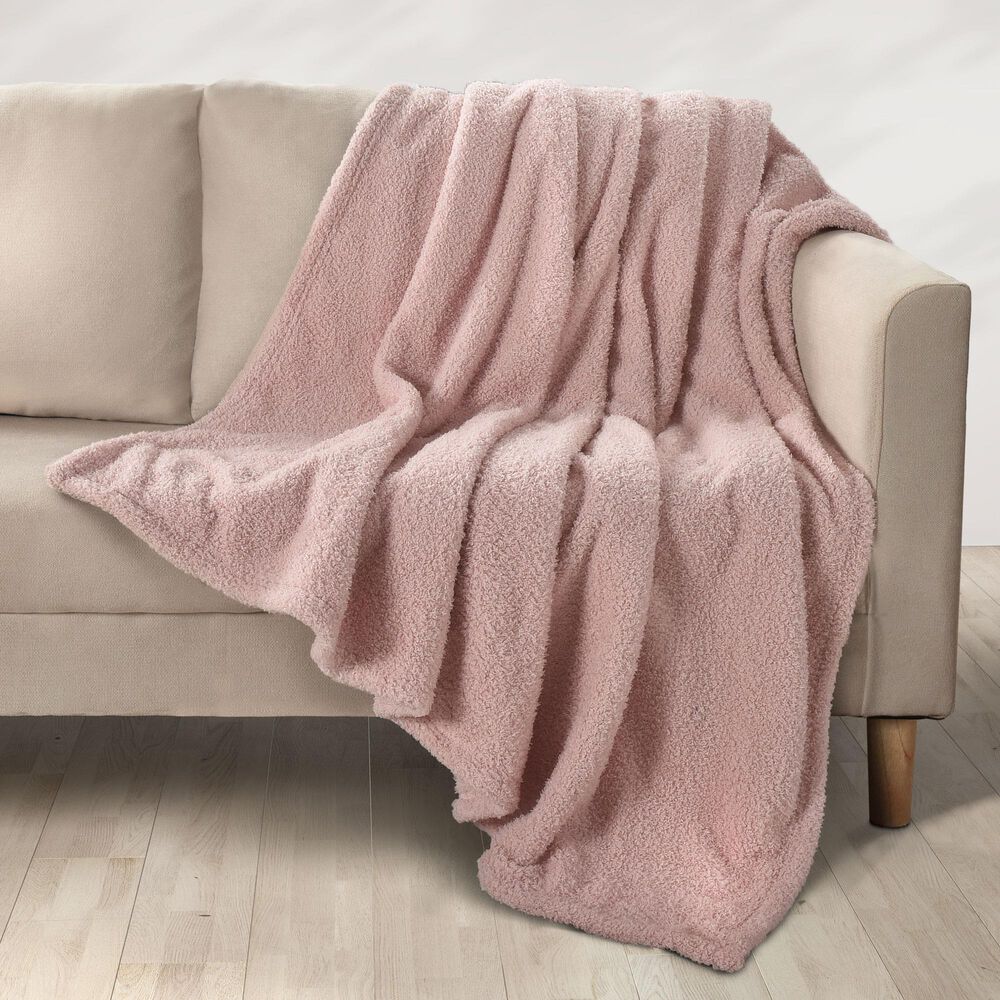 J. Queen New York Cozy 50&quot; x 70&quot; Throw in Blush, , large