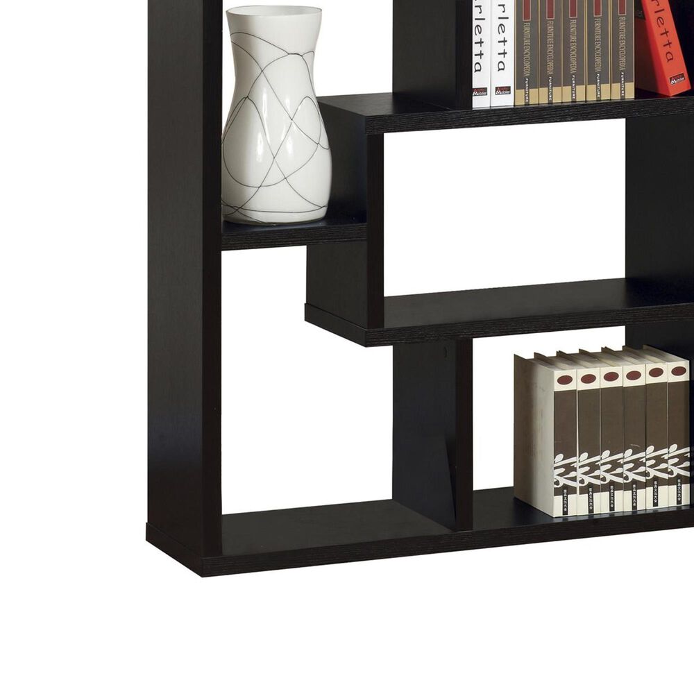 Living Essentials 8 Shelves Display Cabinet in Black, , large