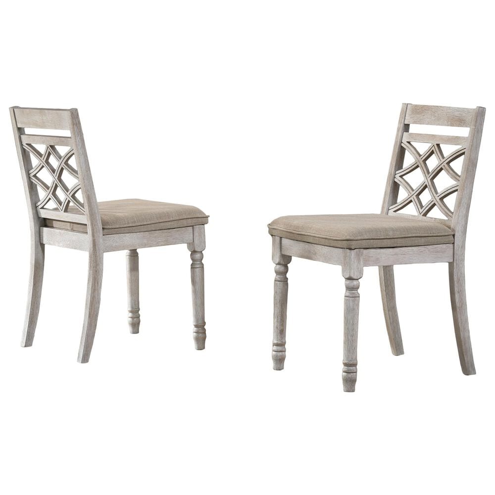 HOMLUX Side Chair in Distressed Natural (Set of 2), , large