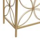 Maple and Jade Contemporary Console Table in Matte Gold, , large