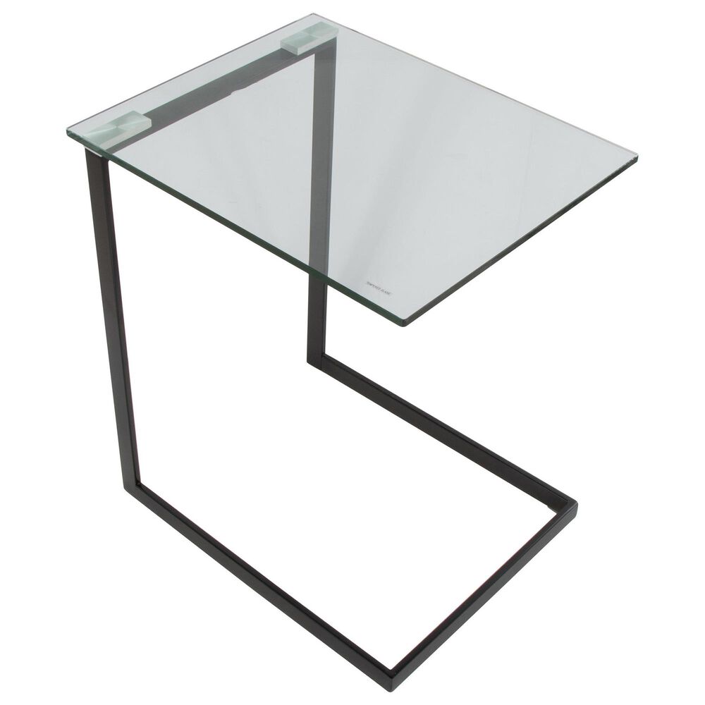 Lumisource Zenn End Table in Black and Clear, , large