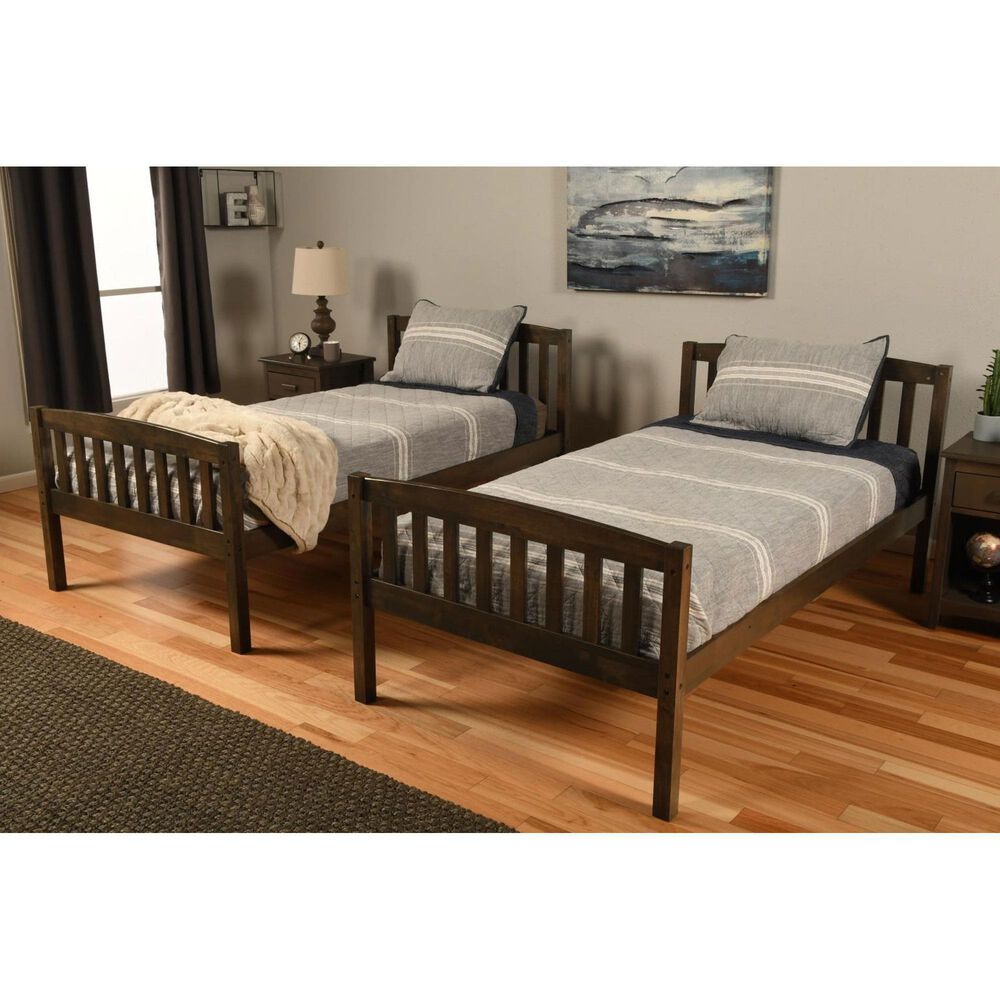 Sable Home Claire Twin over Twin Bunk Bed in Rustic Walnut, , large