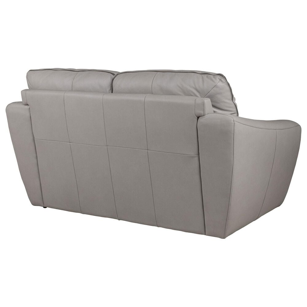 Superb Leather Leather Stationary Loveseat in Oslo Grey, , large