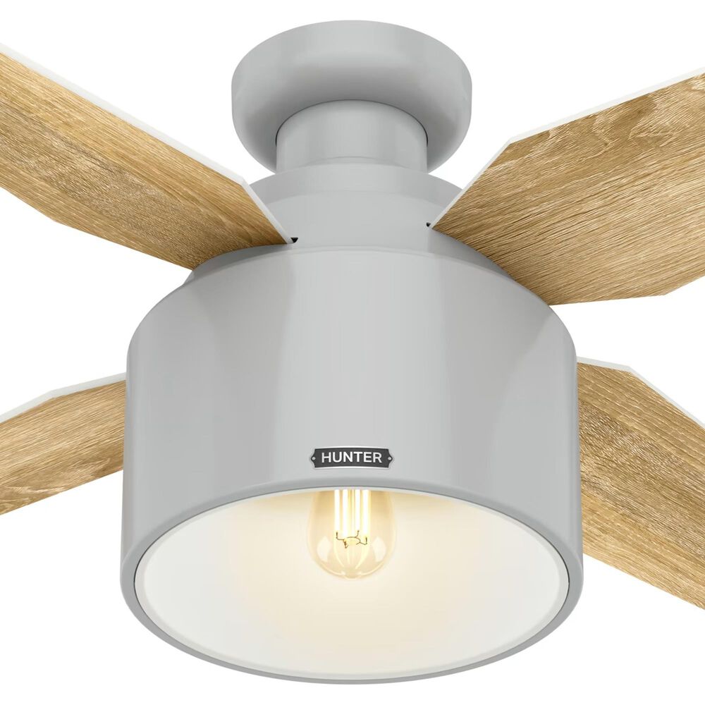Hunter Cranbrook Low Profile 52&quot; Ceiling Fan with Light in Dove Grey, , large