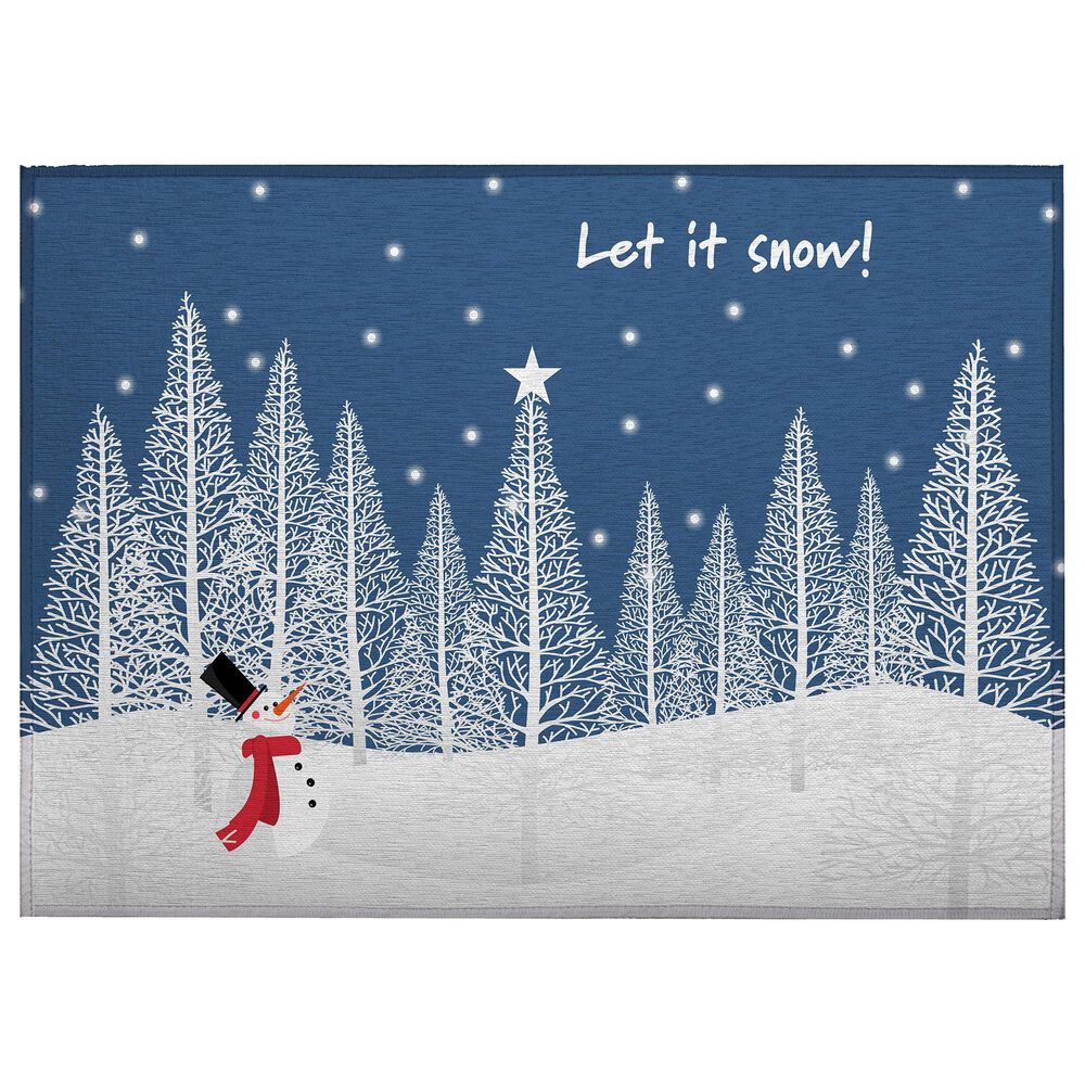 Dalyn Rug Company Wonderland Navy Indoor/Outdoor 1'8" x 2'6" Door Mat, , large