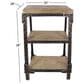 Maple and Jade 2-Shelf Accent End Table in Brown and Bronze, , large