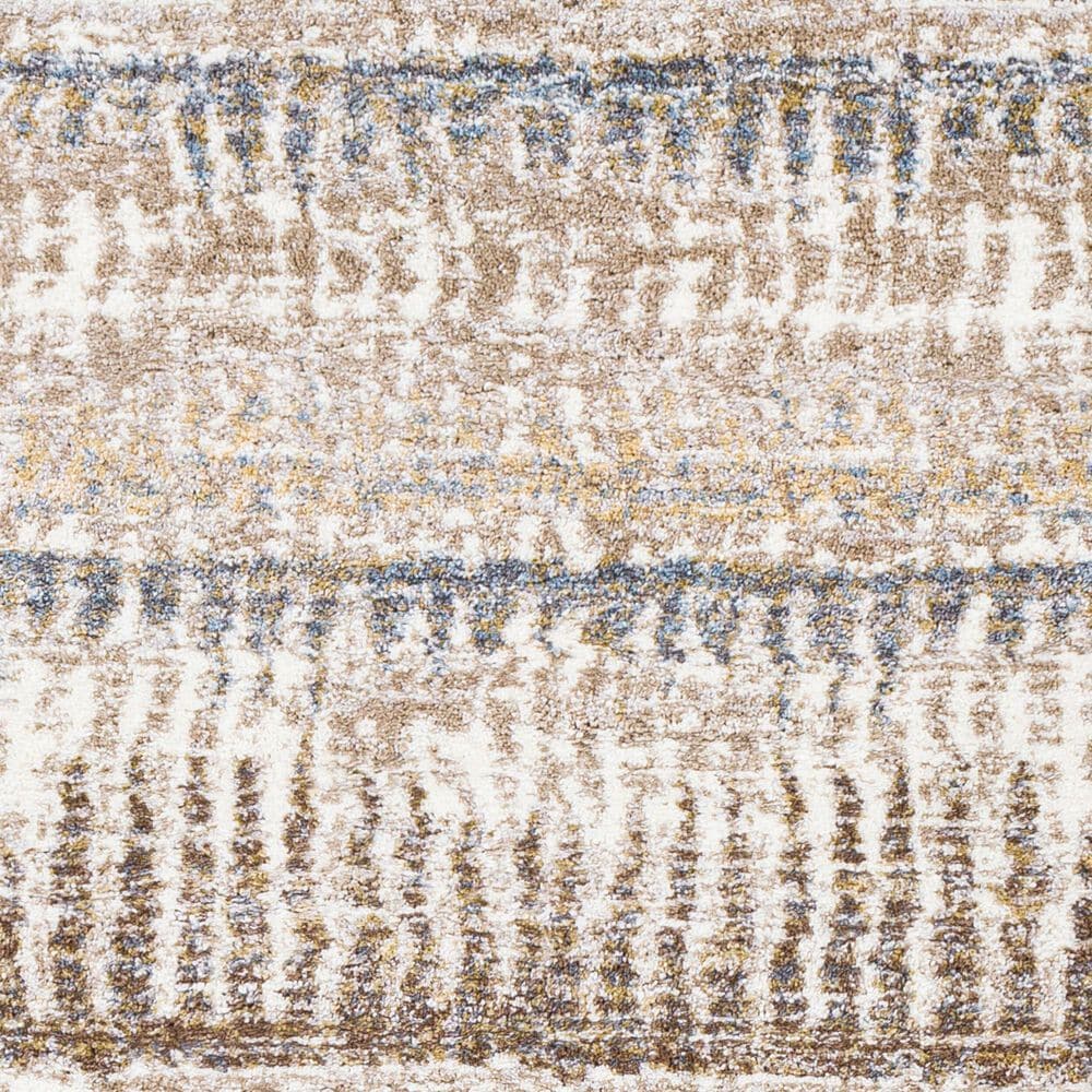 Surya Portofino Cream, Taupe, Tan, Light Slate, Medium Brown and Light Blue 6&#39;7&quot; x 9&#39; Area Rug, , large