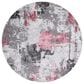 Safavieh Craft 4" Round Grey and Pink Area Rug, , large