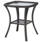 Sunwell Garden 5-Piece Patio Conversation Set with Brown Rattan in Blue, , large