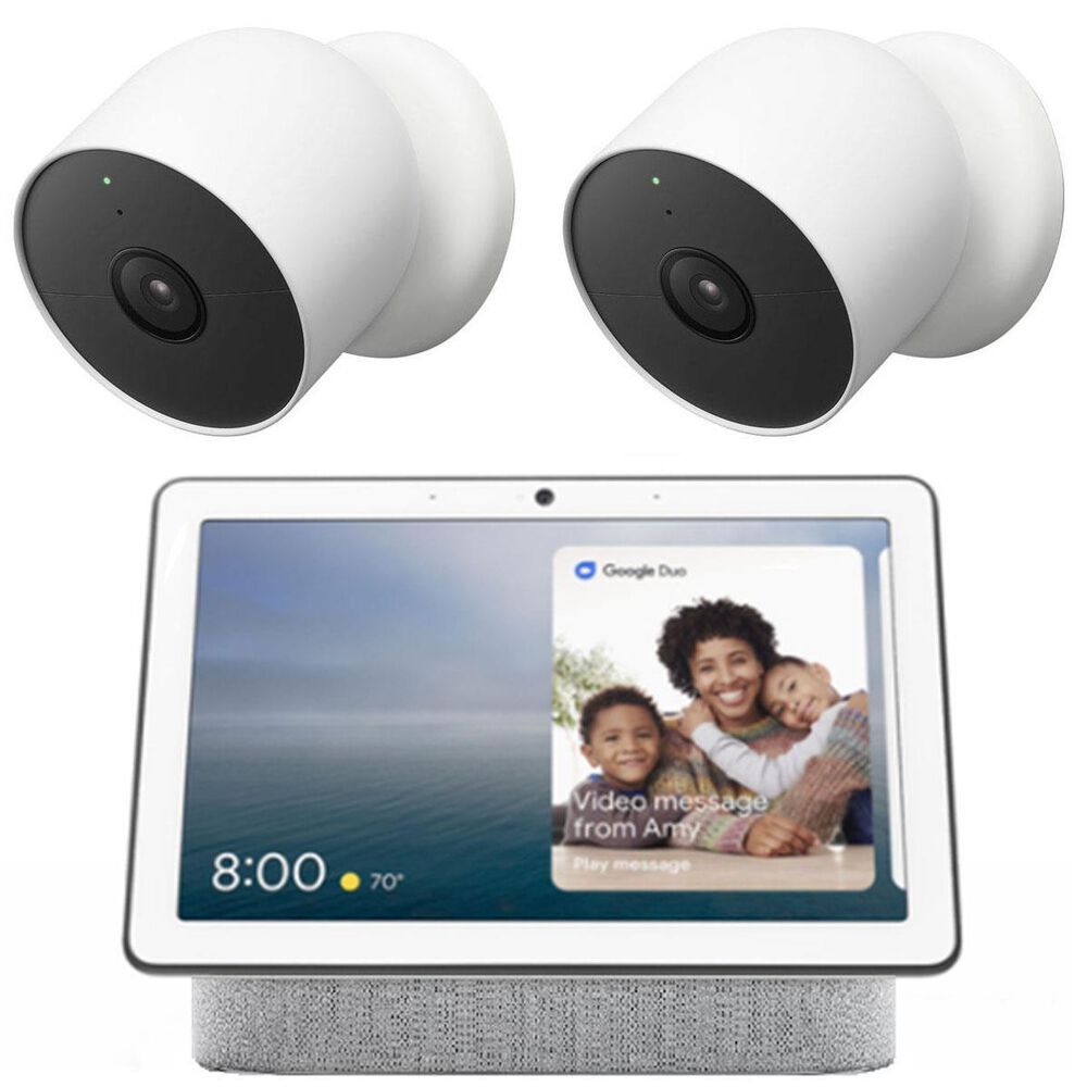Google Nest Hub 悲しき + Google Nest Cam バッテリー式