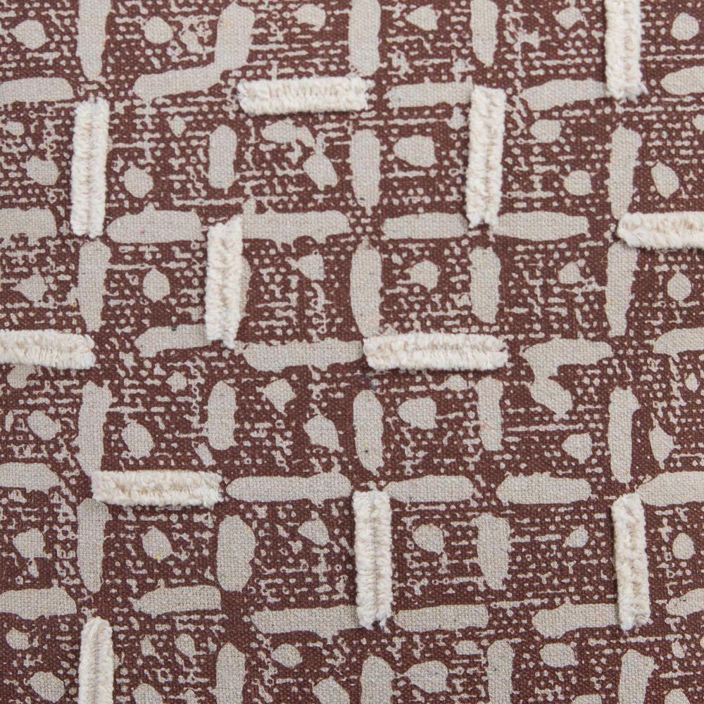 RIZZY 20" Square Throw Pillow in Brown and Natural, , large