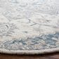 Safavieh Micro-Loop 7" Round Ivory and Navy Area Rug, , large