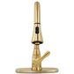 MS International AcquaLuxe Curved Pull-Down Sprayer Kitchen Sink Faucet in Gold, , large