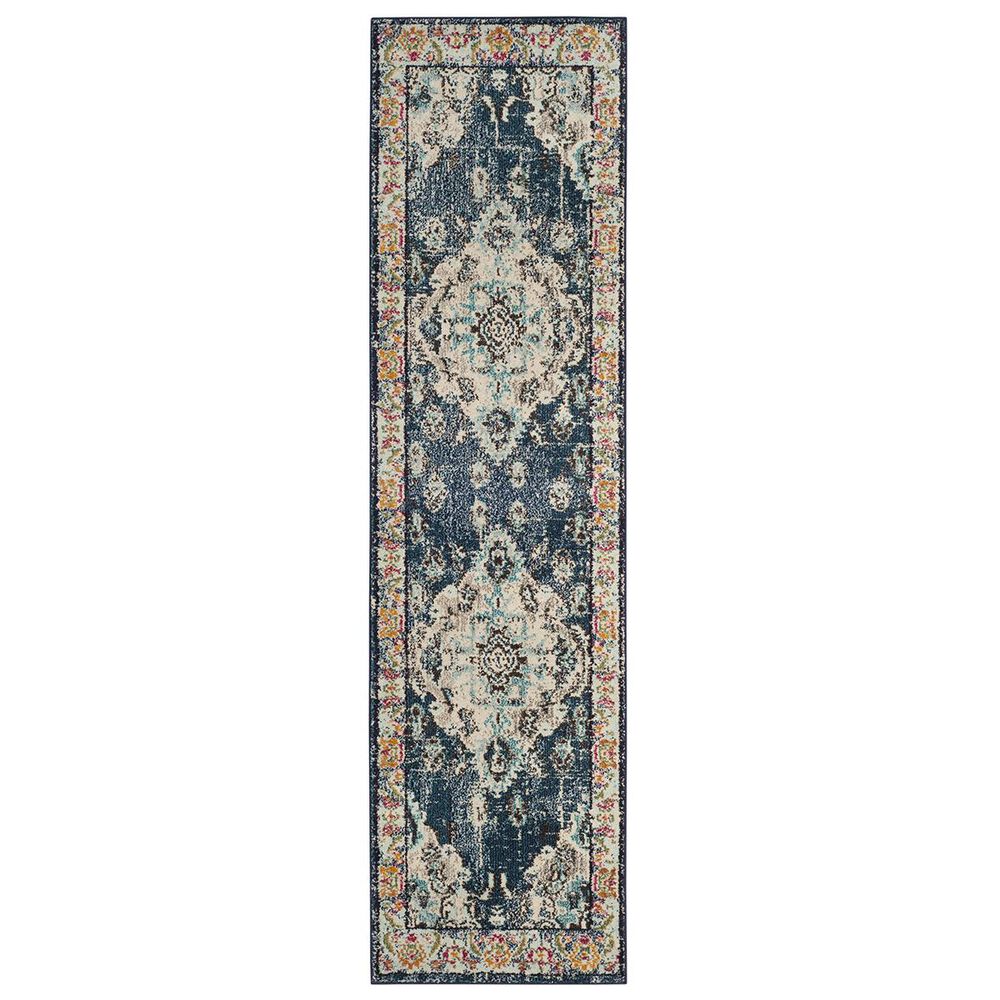 Safavieh Monaco MNC243N-216 2&#39;2&quot; x 16&#39; Navy/Light Blue Runner, , large