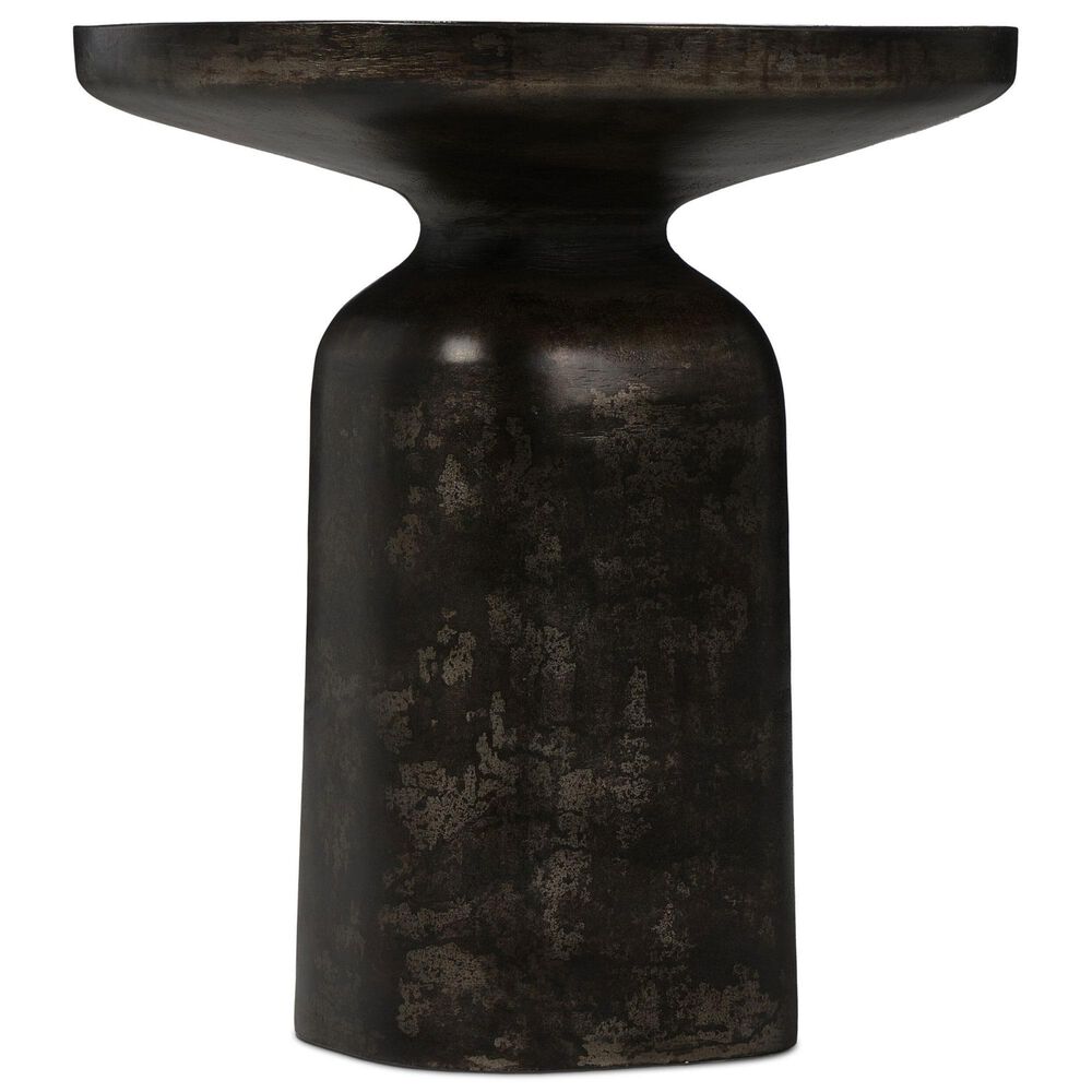 Four Hands Odessa End Table in Distressed Bronze, , large