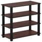 Noviland 4-Tier Shoe Rack in Dark Cherry and Black, , large