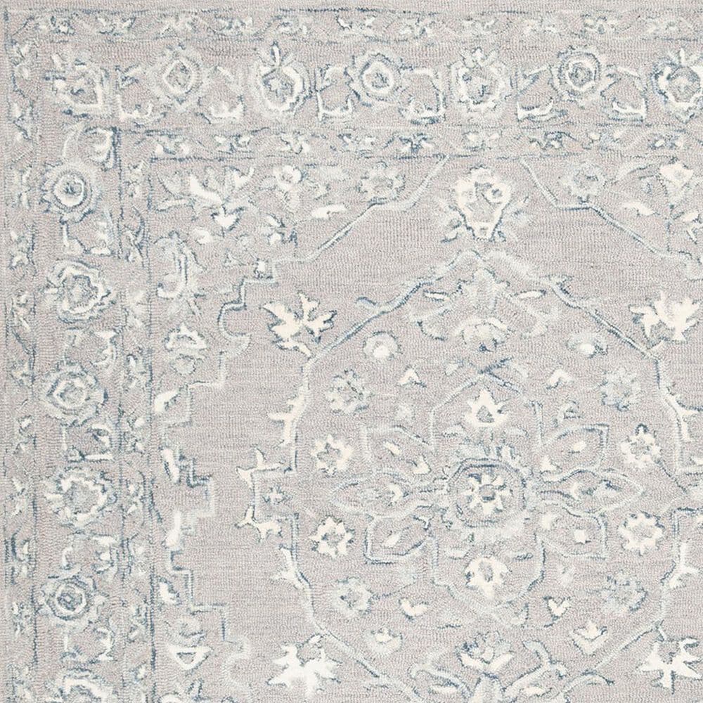 Safavieh Micro-Loop MLP504F 3&#39; Square Light Grey and Ivory Area Rug, , large