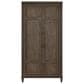 Furniture Worldwide Montclair 4 Piece Queen Panel Bedroom Set in Embossed Cocoa and Smoked Gold, , large