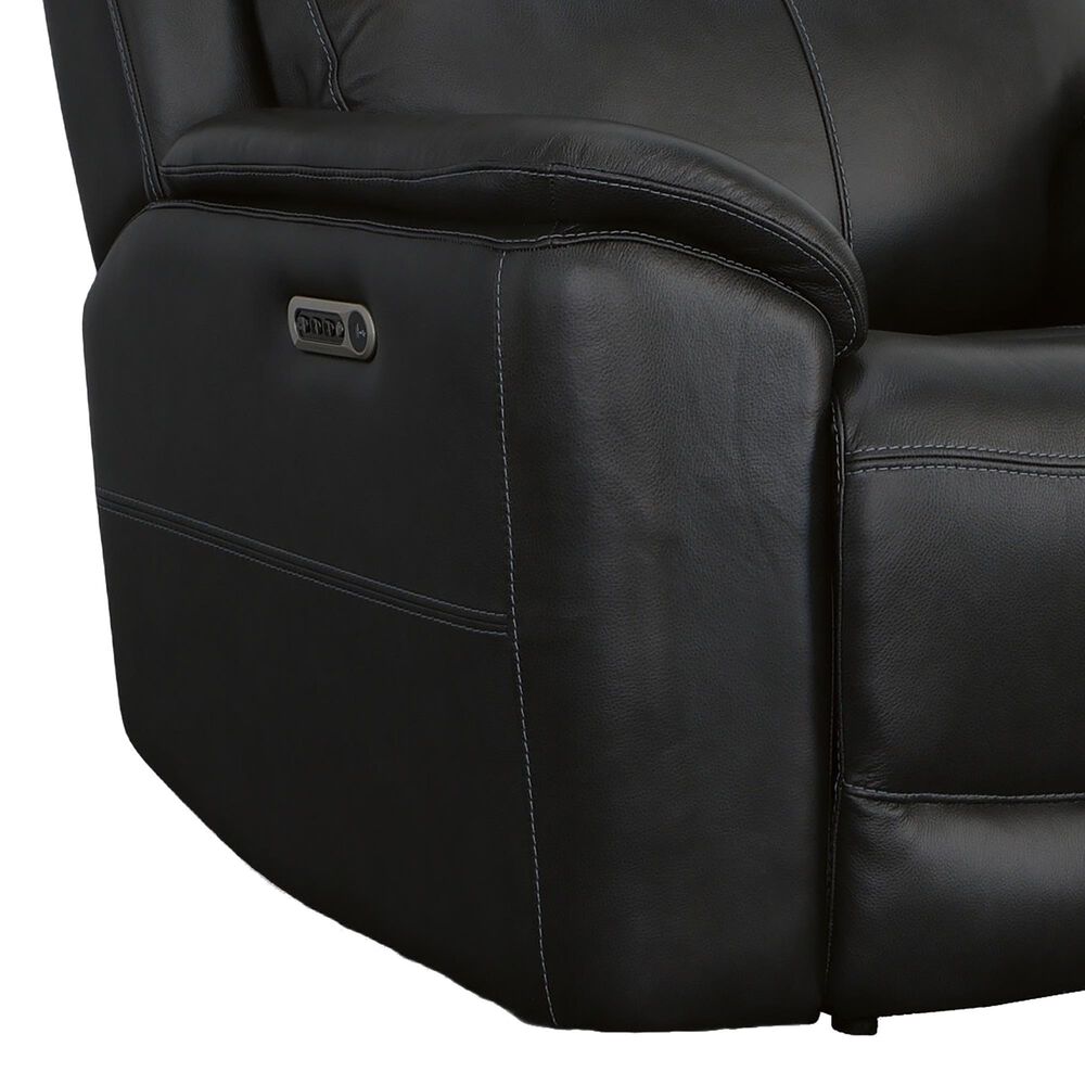 Flexsteel Crew 3-Piece Power Reclining Living Room Set in Raven Black, , large