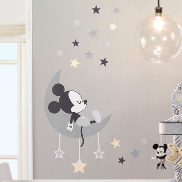 Lambs and Ivy Mickey Mouse Celestial Wall Decal in Gray and Yellow, , large
