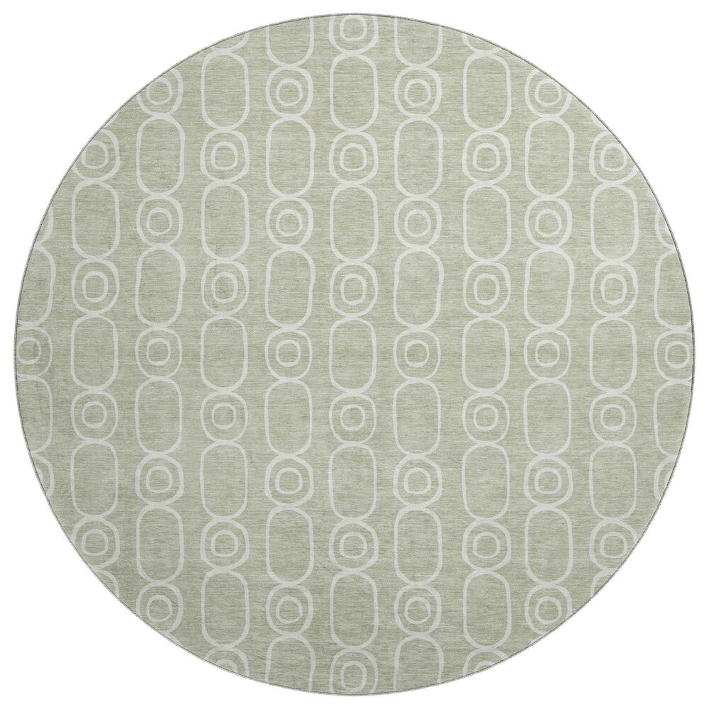 Dalyn Rug Company The Reserve TR6 Celery 8" Round Indoor/Outdoor Area Rug, , large