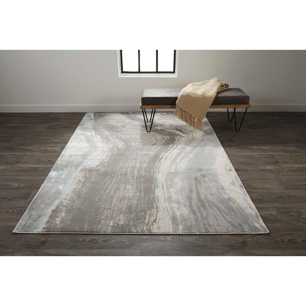 Feizy Azure 6&#39;7&quot; x 9&#39;6&quot; Gray and Silver Area Rug, , large