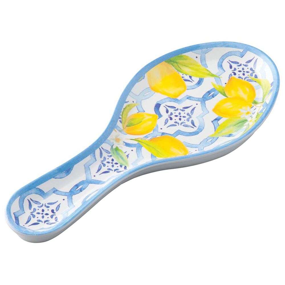 Supreme Lovely Lemons Melamine Spoon Rest in Blue, , large