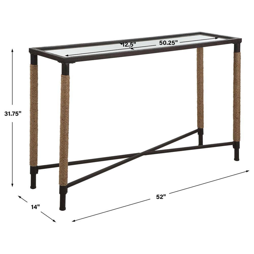 Uttermost Braddock Console Table in Natural Fiber Rope, , large