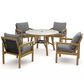 Agio Cove 5-Piece Patio Dining Set in Charcoal, , large