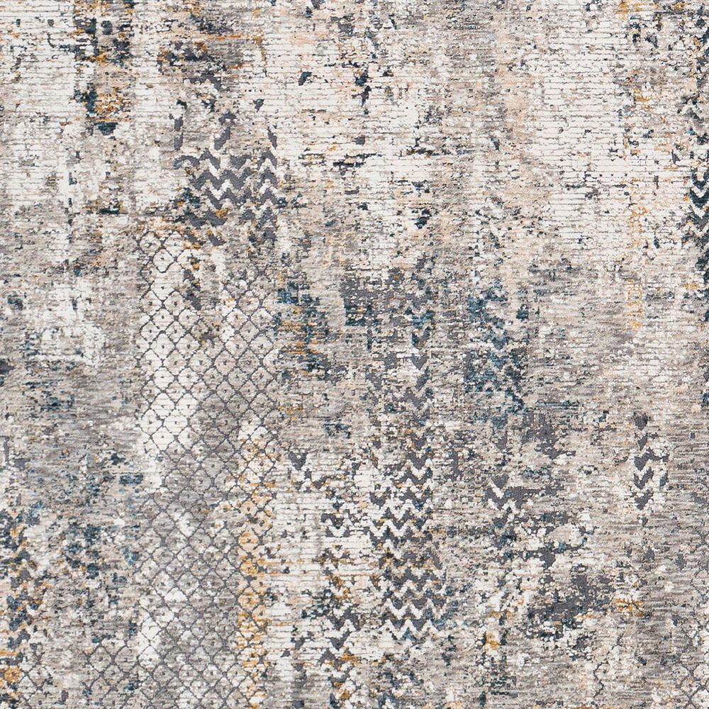 Surya Cardiff CDF-2302 Light Gray, Charcoal, Light Beige, Tan and Dark Blue 2&#39;7&quot; x 7&#39;3&quot; Runner, , large