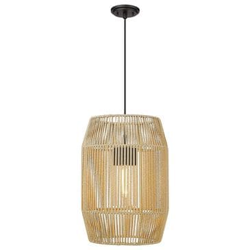 Golden Lighting Seabrooke 1-Light Outdoor Pendant in Natural Black, , large