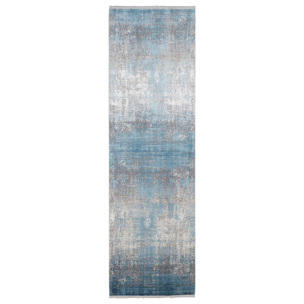 Feizy Cadiz 3"1" x 10" Blue and Gray Runner, , large