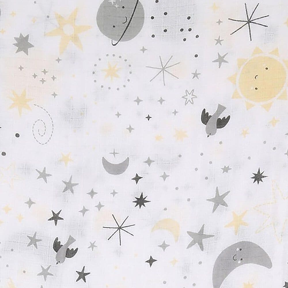 Lambs &amp; Ivy Little Star 2-Piece Muslin Swaddle Blanket Set in White, , large