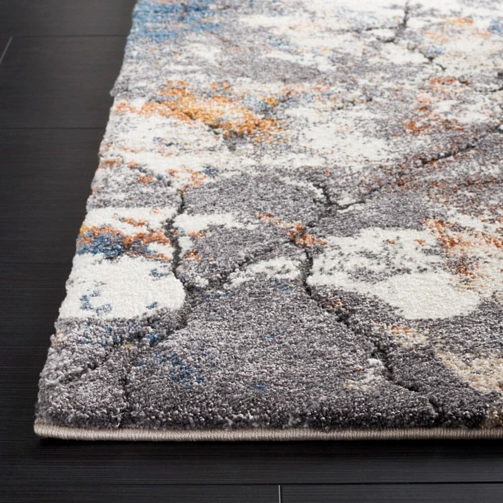 Safavieh Cyrus Shag CYR142F 5&#39;5&quot; x 7&#39;6&quot; Grey and Ivory Area Rug, , large