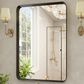 HOMLUX 30" x 22" Rectangular Decorative Wall Mirror in Black, , large