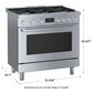 Bosch 3.4 Cu. Ft. Freestanding Gas Range with Convection in Stainless Steel, , large