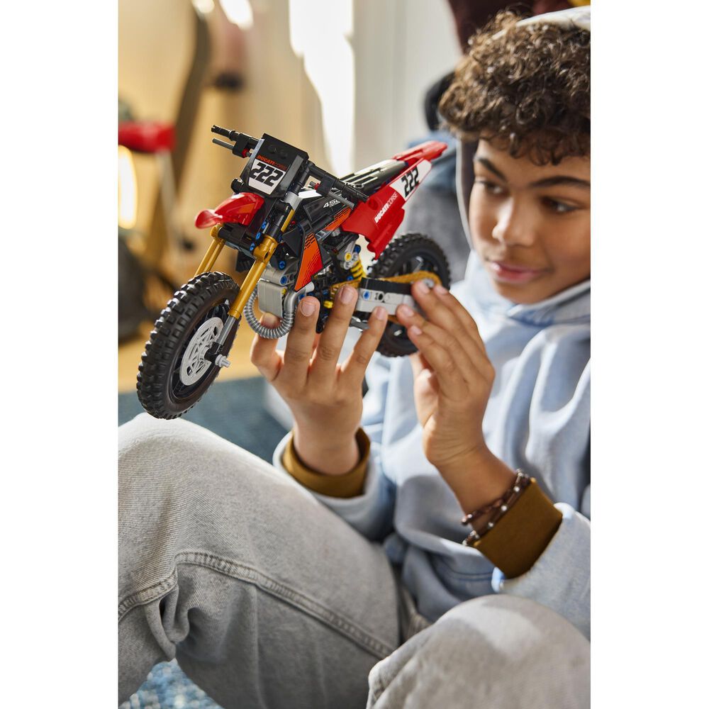 LEGO Technic Ducati Desmo450 MX Factory Motorcycle Building Set, , large