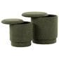 Lumisource Marla 2-Piece Upholstered Ottoman Set in Dark Green, , large