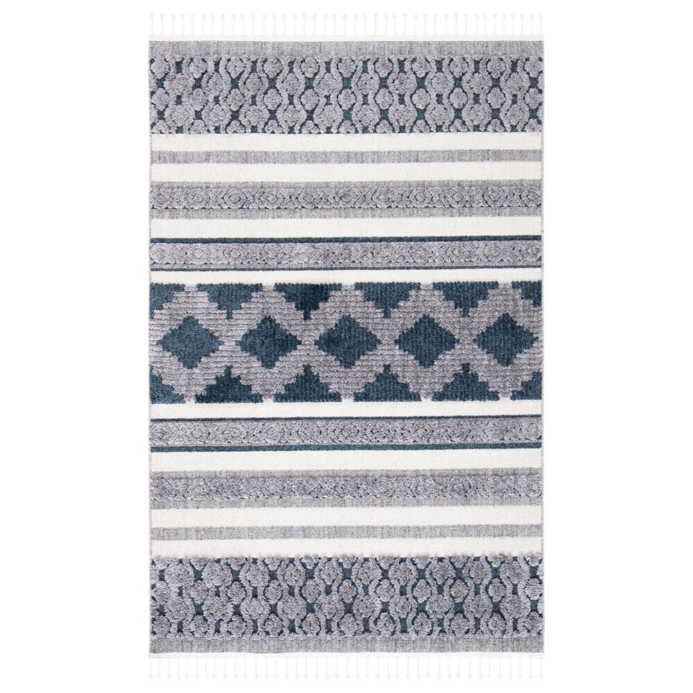Safavieh Marrakesh MRK515B 4" x 6" Ivory and Blue Area Rug, , large