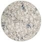 Radici USA Livigno Abstract 5"3" Round Blue Area Rug, , large