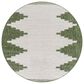 Surya Eagean EAG-2435 Grass Green, Ivory, Dark Green and Seafoam 5"3" Round Indoor/Outdoor Area Rug, , large