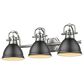 Golden Lighting Duncan 3-Light Bath Vanity in Pewter and Matte Black, , large