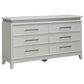 Belle Furnishings Reflections 6-Drawer Dresser Only in Pearl White and Rhinestone, , large