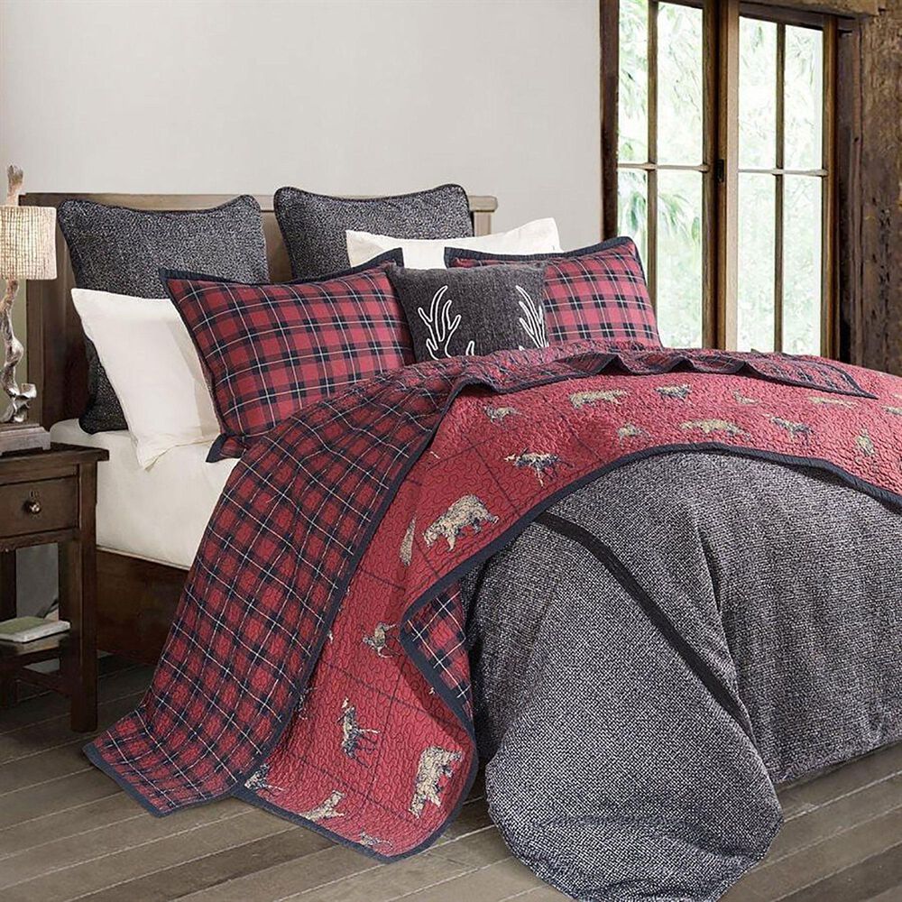 HiEnd Accents Hamilton 4-Piece Queen Comforter Set in Charcoal Gray, , large