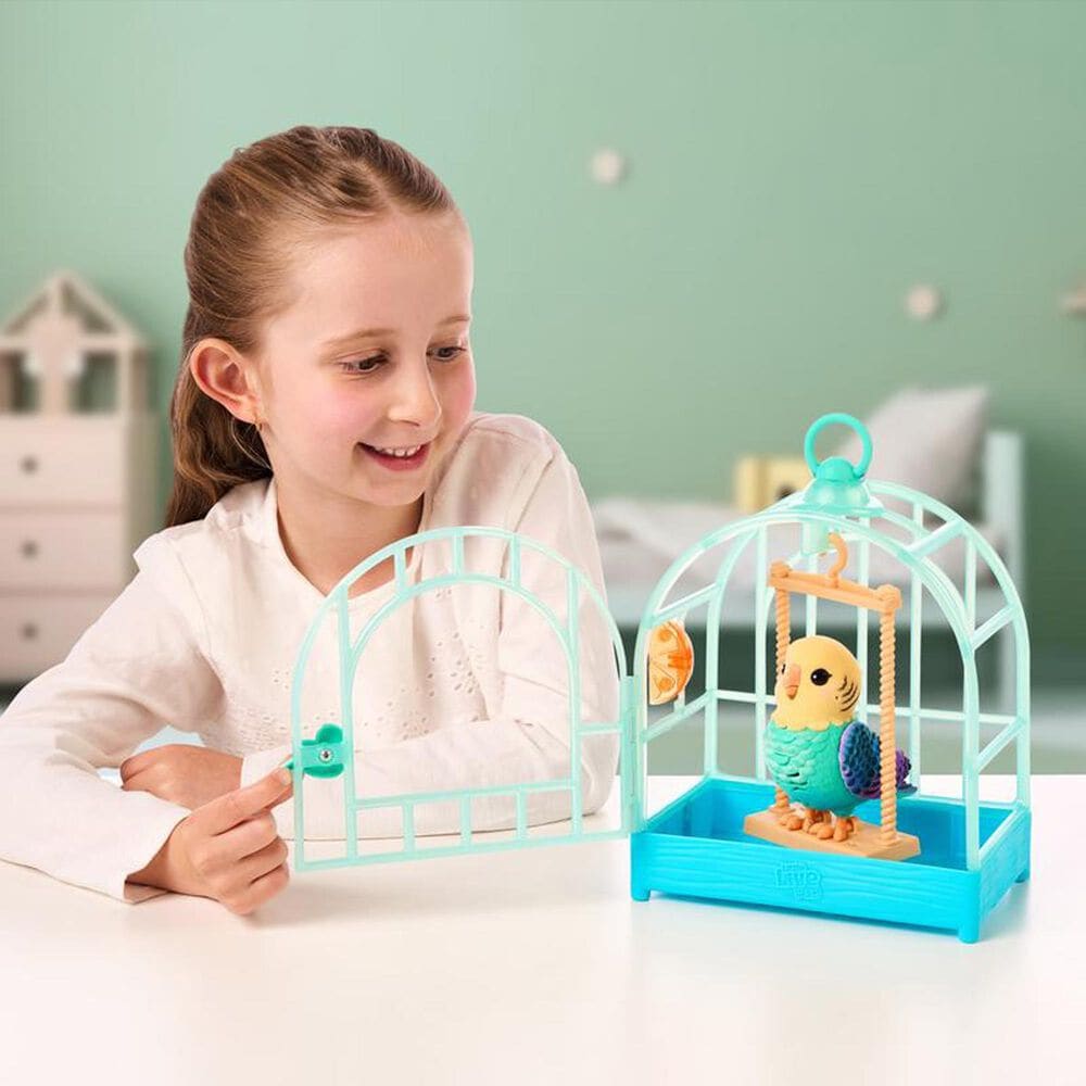 Little Live Pets My Really Real Talking Bird Toy and Cage - Indie the Budgie in Multicolor, , large