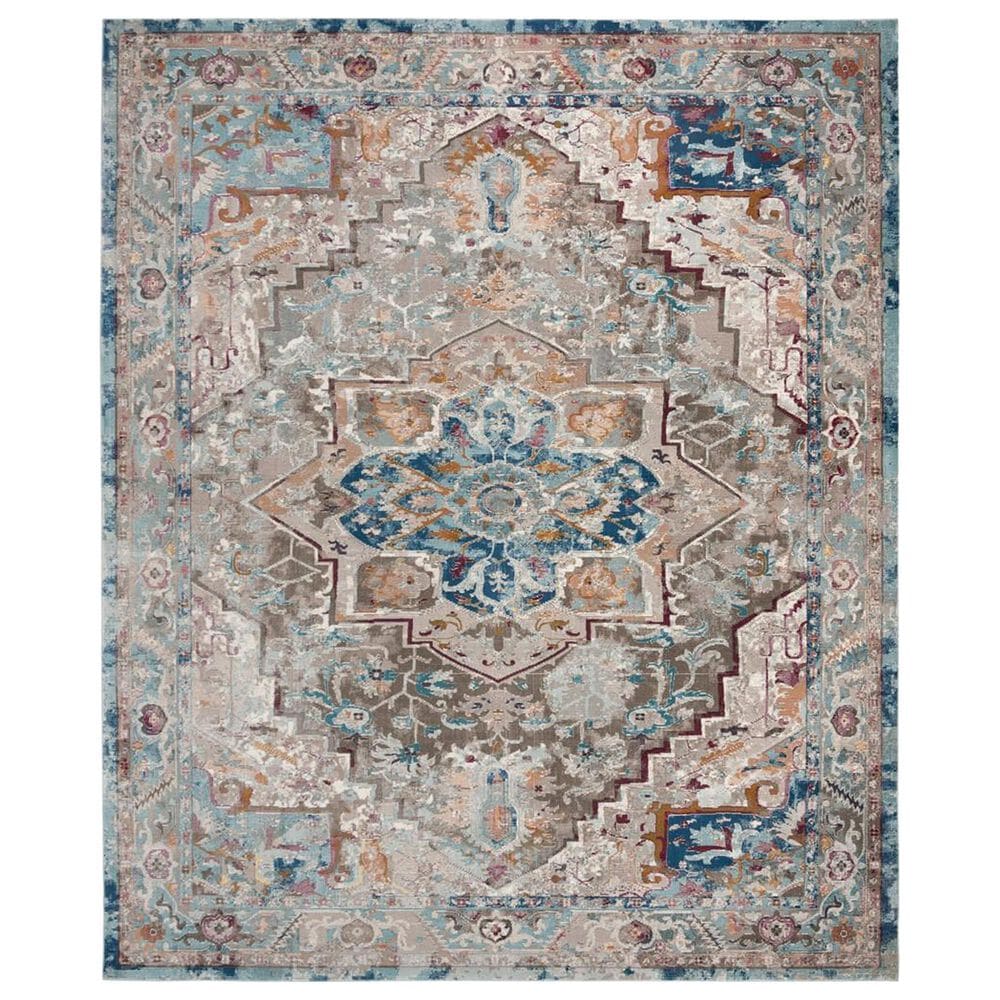 Safavieh Aria ARA119E 10" x 14" Beige and Blue Area Rug, , large