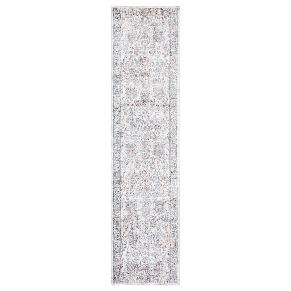 Safavieh Jasmine 2"2" x 9" Ivory and Blue Runner, , large