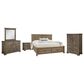 Viceray Collections Cool Rustic 5-Piece Queen Plank Bedroom Set with Storage in Stone Grey, , large