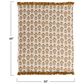 Creative Coop Cozy 60"x 50" Cotton Slub Printed Throw with Velvet Ruffle in Multicolor, , large